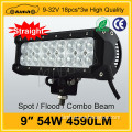 High quality Brand led 9" 4590LM 54w police blue light bar